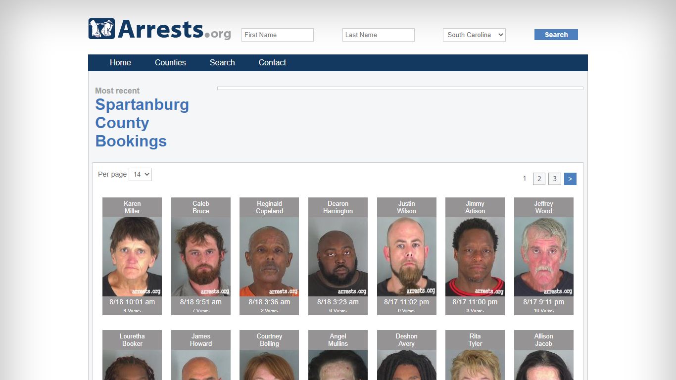 Spartanburg County Arrests and Inmate Search